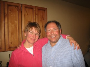 Used to be employee Bert, with wife Kim, stopped by to say hello after thier snow shoe.