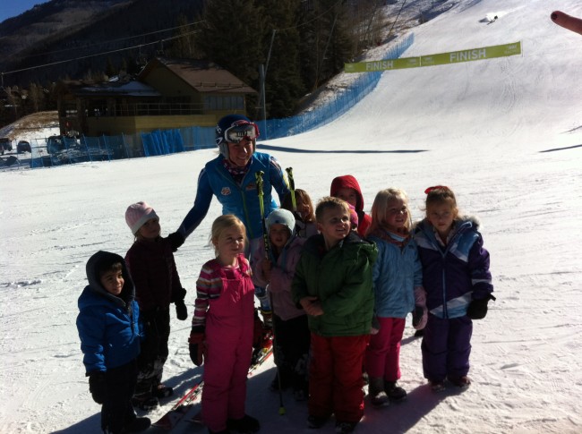 17 year-old Mikaela Shiffrin hanging out with my daughter's preschool class in 2012, before raking in the medals.