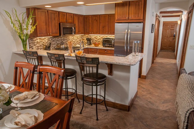 The Antlers at Vail's fully equipped kitchens can be stocked with such unique appliances as an espresso machine or waffle maker.