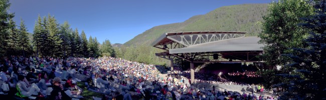 The breathtaking outdoor Gerald R. Ford Amphitheater is home to both Bravo! Vail and Vail International Dance Festival events.
